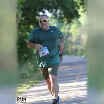 Man running in a race